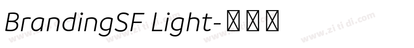BrandingSF Light字体转换